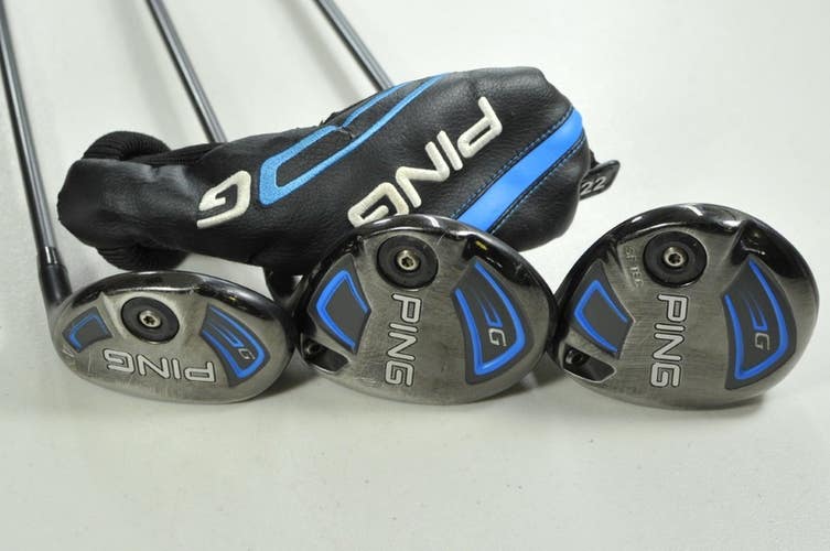Ping G Series #3 and #5 Fairway Woods, #4 Hybrid Set RH Regular Graphite #200442