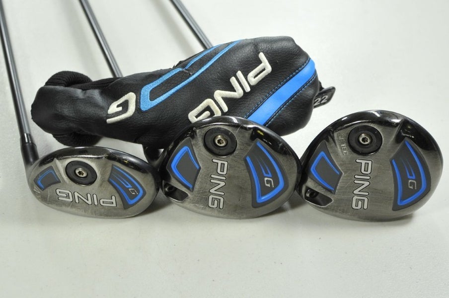 Ping G Series #3 and #5 Fairway Woods, #4 Hybrid Set RH Regular Graphite #200442
