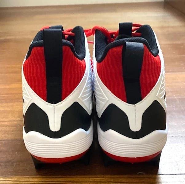 Nike Alpha Menace Strong Mens Football Cleats Size 9 White Red Black II5139-102 Nike Alpha Menace Strong Men main image 2