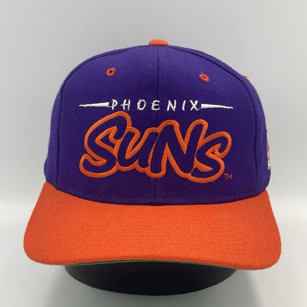 Vintage 90s Phoenix Suns Starter Bubble Logo NBA Snapback Wool Hat