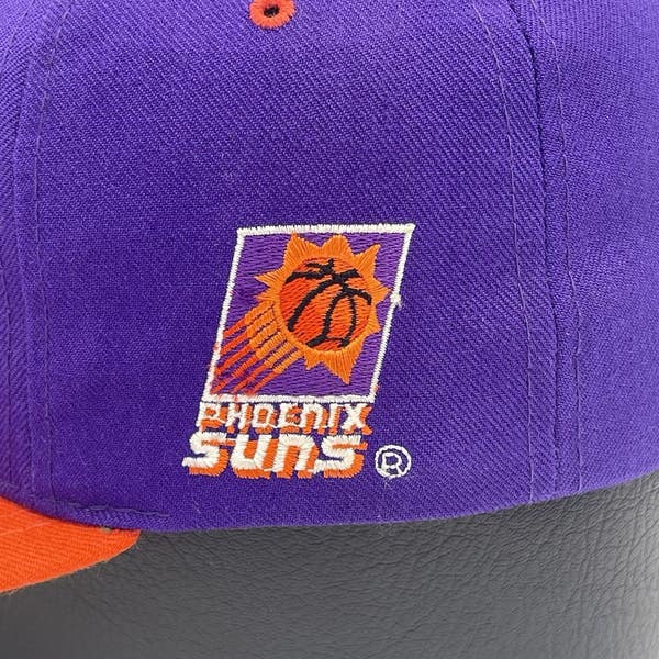 Vintage 90s Phoenix Suns Starter Bubble Logo NBA Snapback Wool Hat