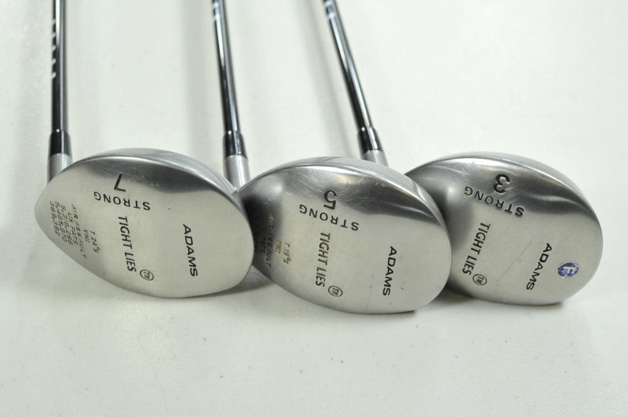 Adams Tight Lies 3, 5, 7 Fairway Wood Set Stiff Flex Right Graphite # 201052