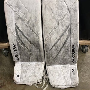 White 31" Intermediate Bauer Vapor X5 Pro Goalie Leg Pads (Used)