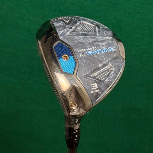 LH Callaway Paradym Ai Smoke Max 15 Fairway 3 Wood Even Flow Riptide 50g Stiff