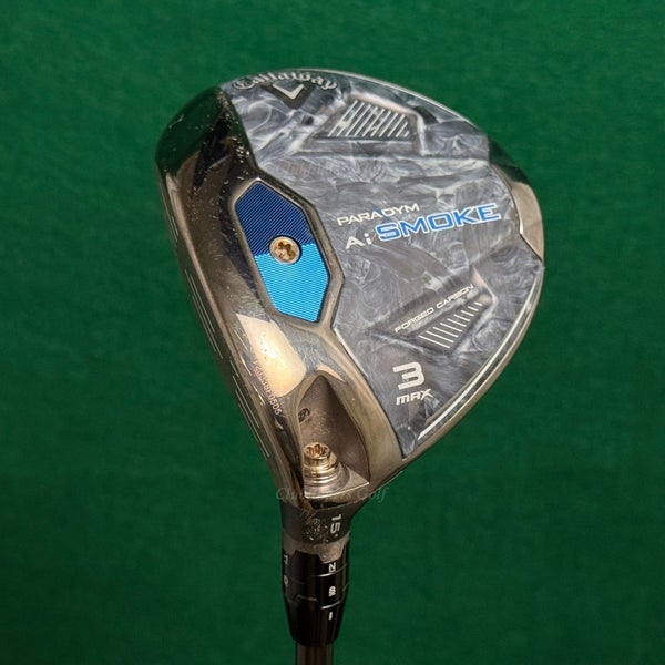 LH Callaway Paradym Ai Smoke Max 15 Fairway 3 Wood Even Flow Riptide 50g Stiff