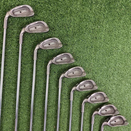 Ping Zing Black Dot Iron Set 3-PW SW Steel JZ Stiff Flex Left Handed