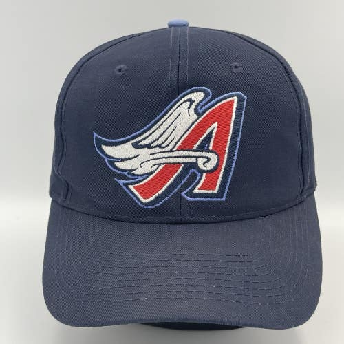 Vintage California Anaheim Angels Logo 7 Winged Logo Snapback Hat Cap