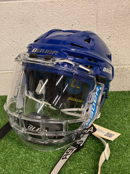 Blue Medium Bauer Re-Akt 150 Helmet (Used)
