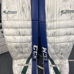 Pro Return 35 + 2 CCM EXTREME FLEX PRO STOCK ICE HOCKEY GOALIE LEG PADS