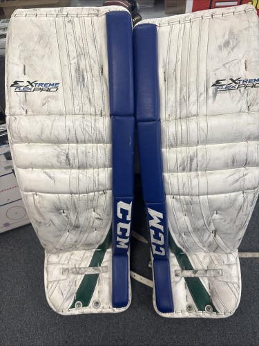 Pro Return 35 + 2 CCM EXTREME FLEX PRO STOCK ICE HOCKEY GOALIE LEG PADS