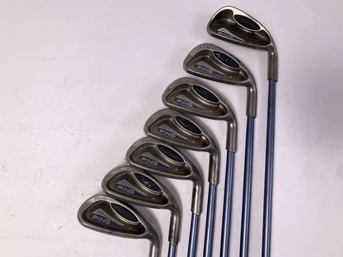Ping G2 Iron Set 5-PW+GW+SW Orange Dot 2* Flat TFC 100 Ladies RH No 6 iron