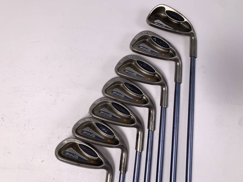 Ping G2 Iron Set 5-PW+GW+SW Orange Dot 2* Flat TFC 100 Ladies RH No 6 iron