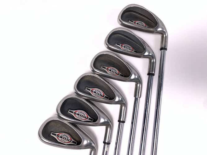 Callaway Big Bertha 2002 Iron Set 4-8+PW Big Bertha Uniflex Steel Mens RH
