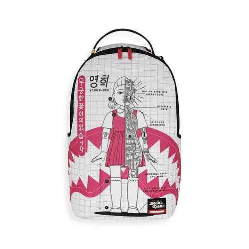 Sprayground Squid Game Robot Girl DLXSV Unisex Travel Laptop Backpack GBS189