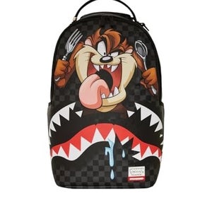 Sprayground Taz Shark Bite Unisex Multi Graphics Zipper Pockets Backpack GBS209