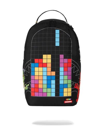 Sprayground Money Bears and Tetris DLXR Backpack Multi Travel Laptop Bag GBS183