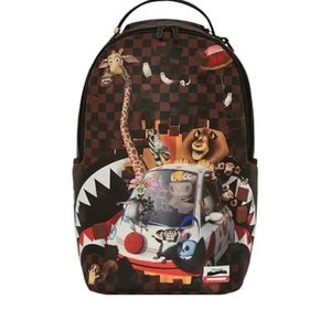 Sprayground Madagascar Checker Smash DLXSV Unisex Multi Graphics Backpack GBS198