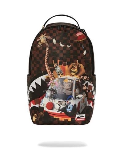 Sprayground Madagascar Checker Smash DLXSV Unisex Multi Graphics Backpack GBS198