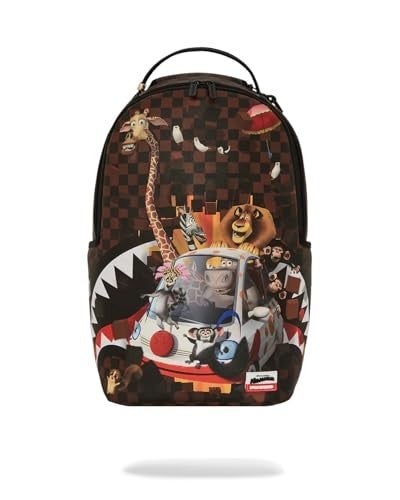 Sprayground Madagascar Checker Smash DLXSV Unisex Multi Graphics Backpack GBS198