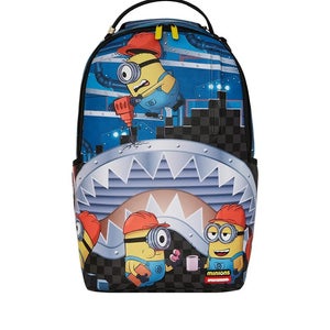 Minion And Sprayground Sign B7791 Backpack Unisex Multi Shoulder Straps GBS211