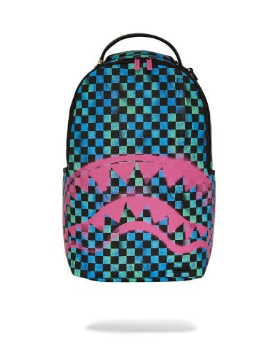 Sprayground Long Nights Painting DLXSV B7725 Backpack Unisex Blue Check GBS37