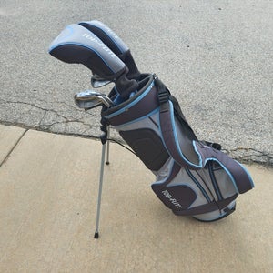 Top Flite Stainless Ladies Flex Graphite Complete Golf Set Stand Bag