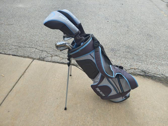 Top Flite Stainless Ladies Flex Graphite Complete Golf Set Stand Bag