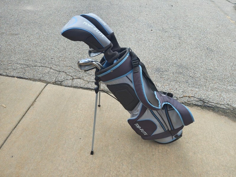 Top Flite Stainless Ladies Flex Graphite Complete Golf Set Stand Bag
