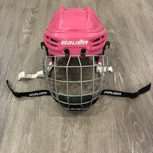 Pink Youth Bauer Prodigy Helmet + Bauer Prodigy Cage - Excellent Condition