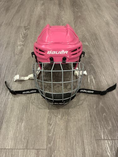 Pink Youth Bauer Prodigy Helmet + Bauer Prodigy Cage - Excellent Condition