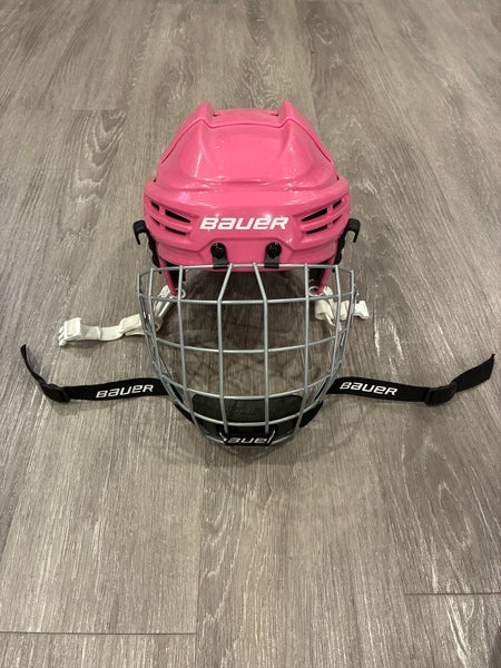 Pink Youth Bauer Prodigy Helmet + Bauer Prodigy Cage - Excellent Condition