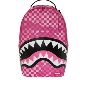 Sprayground Pink Camocheck Backpack Unisex Graphic Print Travel Laptop Bag DSB92