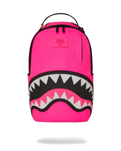 Sprayground Shark Central Pulse Unisex Pink Pocket Travel Laptop Backpack DSB82