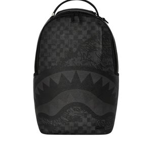 Sprayground Torn Graff Check DLXSV Backpack Unisex Black Laptop Bag DSB91