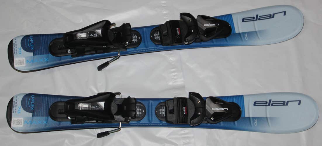 NEW 2026 Elan kids skis ELAN Maxx UFlex 70cm + size adjustable bindings on skis EL4.5 GW