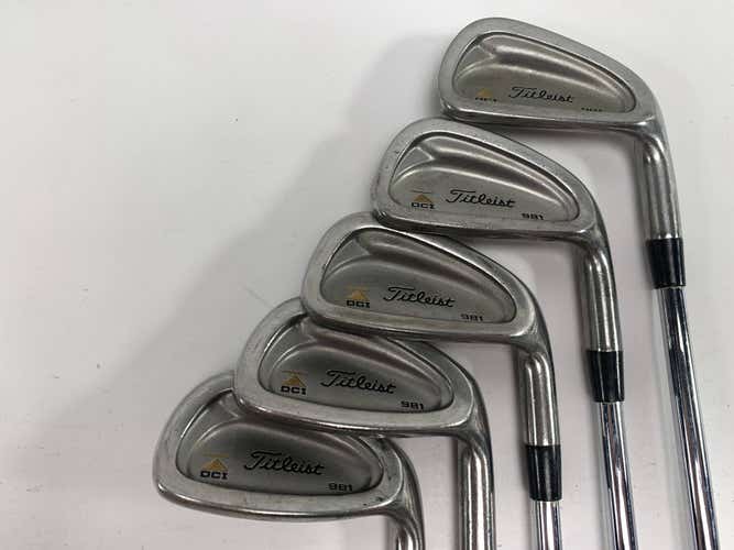 Titleist DCI 981 Iron Set 5-9 Tri-Spec Stiff Steel Mens RH Midsize Grips +1/2''