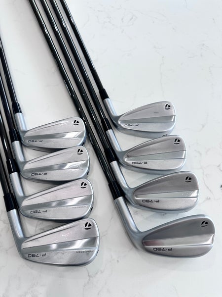 Men's 2023 TaylorMade P-790 RH Iron Set. Stiff Flex (8 Clubs) #4 - #9, PW, GW Steel Shaft (Used)