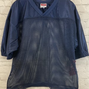 Youth Extra Large Rawlings Baseball Mesh Jersey Dark Blue Elastic Sleeve Armband