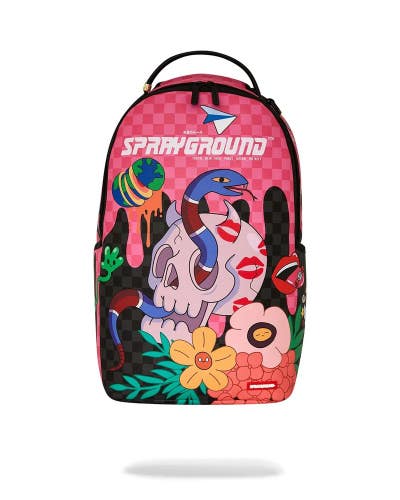 Sprayground WTF Skull Drip DLXSV Unisex Multi Adjustable Straps Backpack FLBP006