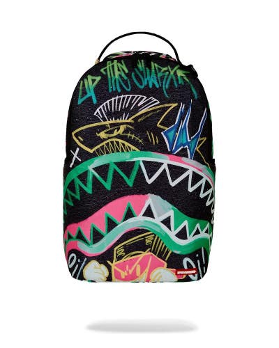 Sprayground Painted Punk DLXR B7748 Backpack Unisex Black Laptop Sleeve FLBP002