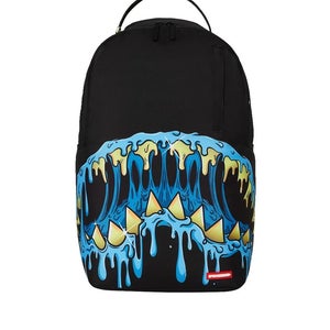 Sprayground Meltin' Megalodon Mouth DLXR Backpack Unisex Black Graphic FLBP003