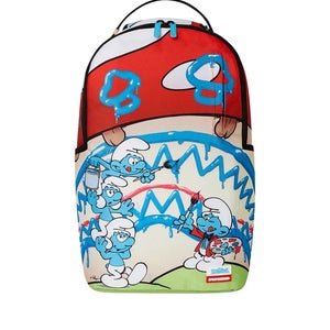 Sprayground Smurfs Art Party B7014 Backpack Unisex Multi Shoulder Straps FLBP005