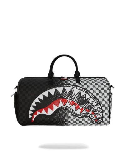 Sprayground Mix And Match Scribble Duffle Bag Unisex Black Graphic Print FLBP001