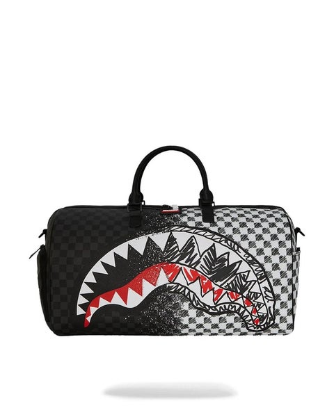 Sprayground Mix And Match Scribble Duffle Bag Unisex Black Graphic Print FLBP001