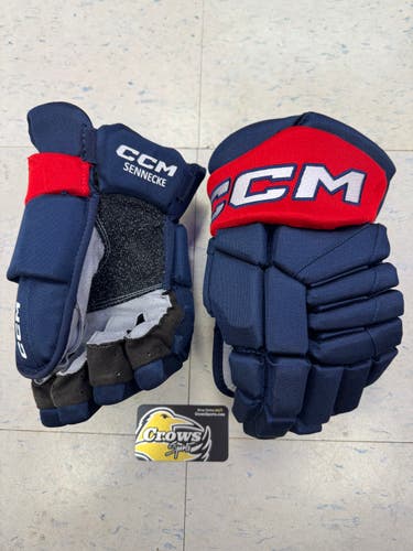BECKETT SENNECKE Pro Stock Game Used CCM HGJSHL Gloves 14"