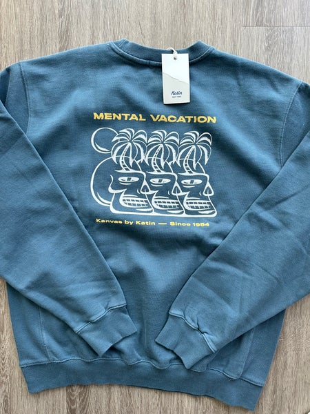 Katin Mens Large Mental Vacation Crewneck Sweater