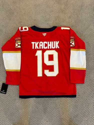 Matthew Tkachuk Florida Panthers Home Jersey With SCF25 Patch Size 50/ Medium