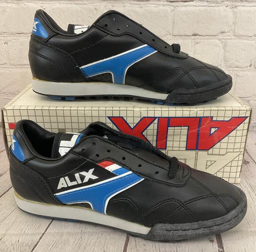 ALIX 100240 Men's DIABLO Indoor Soccer Shoes Black Blue Grey US 5.5