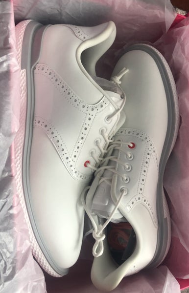 NEW! G/FORE GALLIVAN2R LONGWING GOLF SHOE MENS 12 EU 45 SNOW/LIGHT GRAY *NIB*
