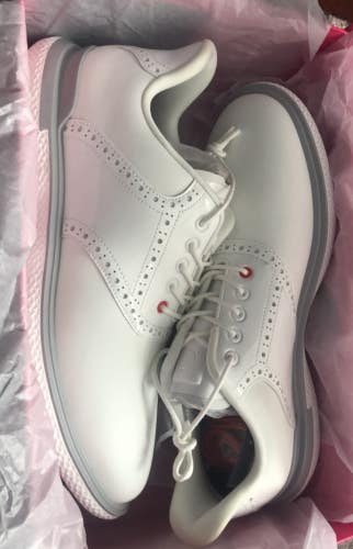 NEW! G/FORE GALLIVAN2R LONGWING GOLF SHOE MENS 13 EU 46 SNOW/LIGHT GRAY *NIB*